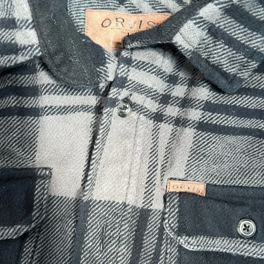 Orvis Big Bear Heavyweight Double Brushed Flannel Button Down Shirt - Picture 3 of 7
